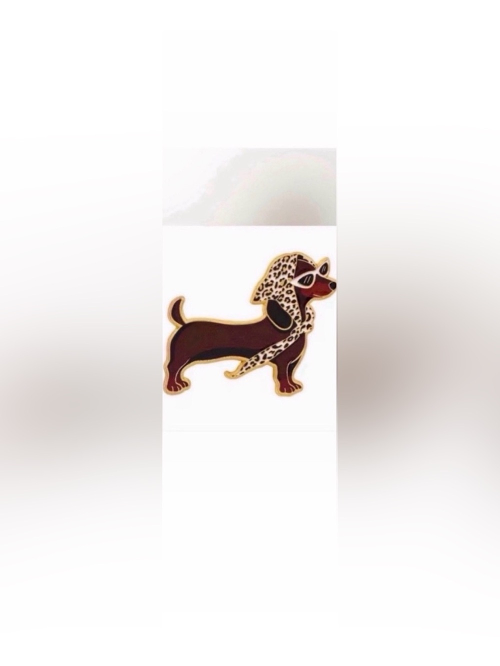 Dachshund Metal & Enamel Pin w/Butterfly Clasp, Backpacks, Bags, Purses & Hats